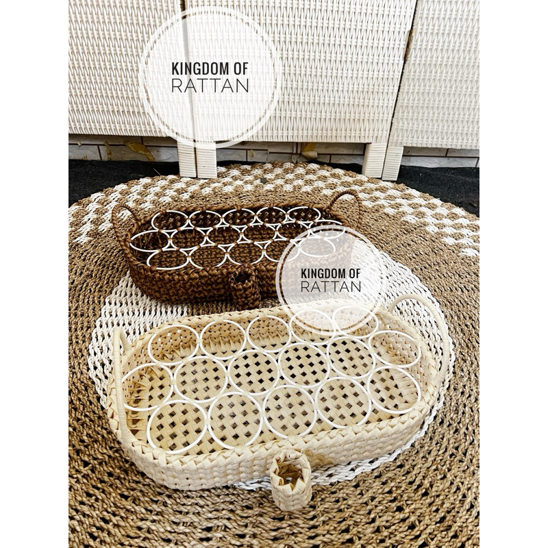 Jual wadah aqua rotan sintetis/wadah air mineral aesthetic/wadah aqua ...