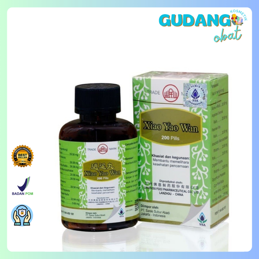 Xiao Yao Wan Lanzhou 200's - Supleme Pencernaan, Limpa, Hati, Obat Pusing