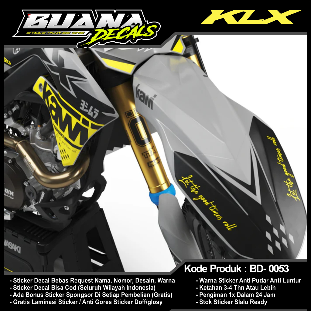 Jual bd0053 decal sticker motor klx/kx/dtracker all series full body ...