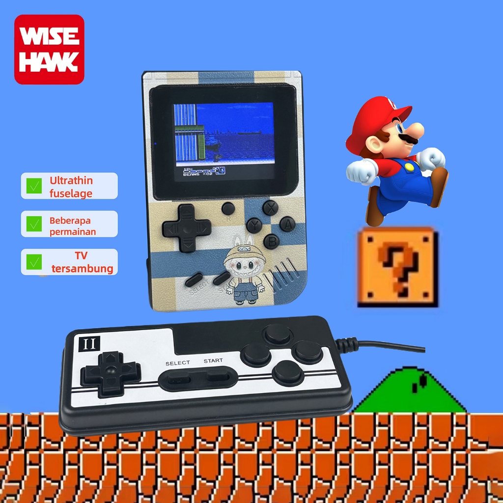Jual WISEHAWK Double Player Mini SUP LCD Gamebot Box Permainan Retro ...