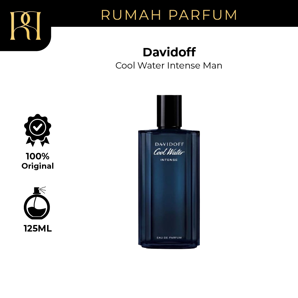 Parfum Pria Davidoff Cool Water Intense Man (125 mL) Perfume Cowok Tahan  Lama dan Wangi