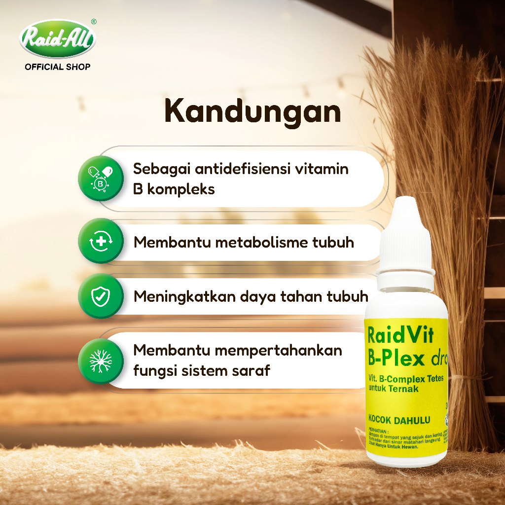 Jual RAID ALL - RAID VET B-PLEX DROP (BECOMPLEX CAIR) | Shopee Indonesia