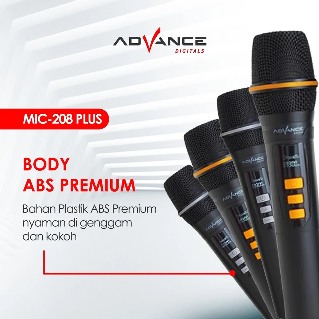 Jual 【Ready+COD】4MIC Advance Mic Wireless Microphone Mic double (Batrei ...