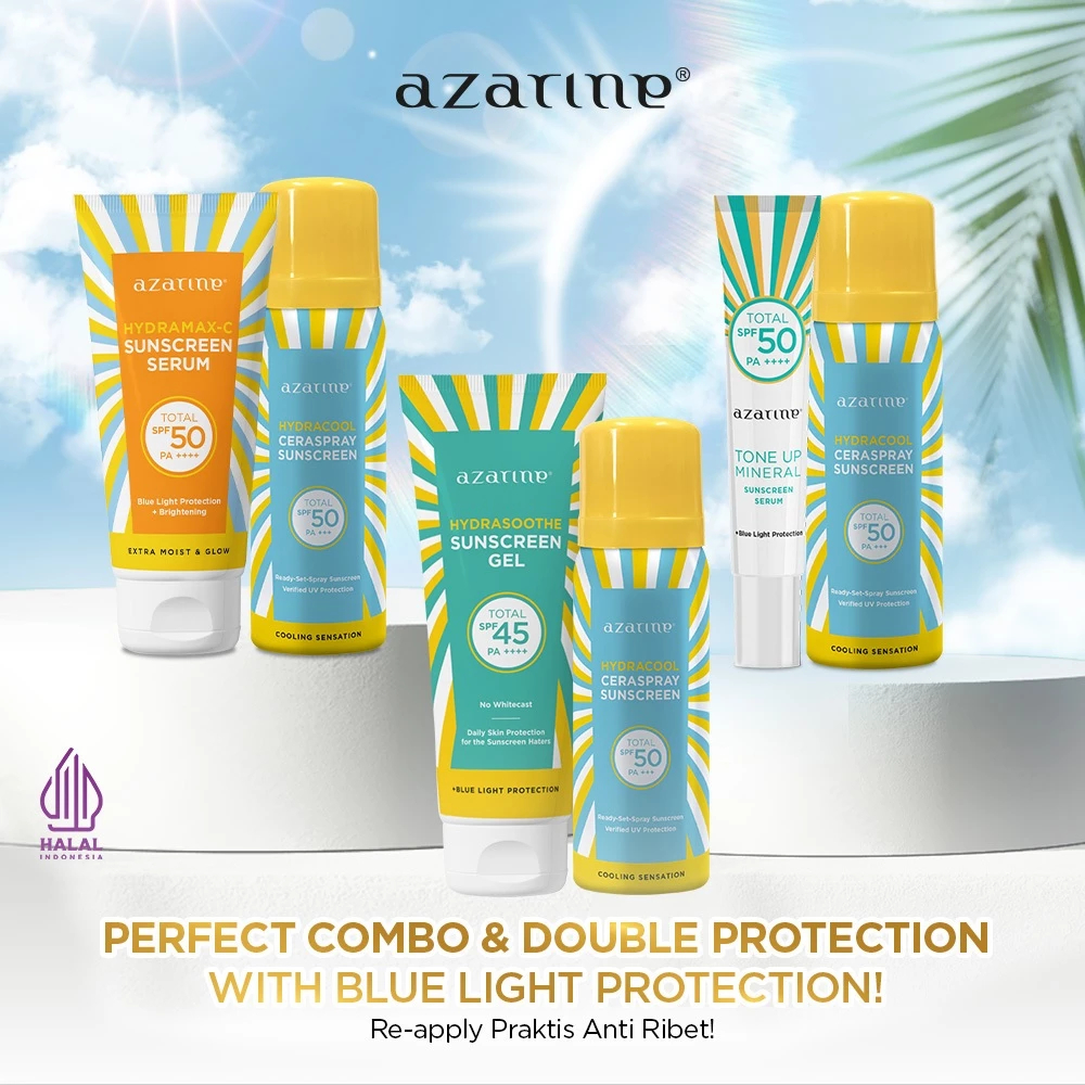Jual Azarine Hydrasoothe Sunscreen Gel SPF45 PA++++ 50ml Azarine ...