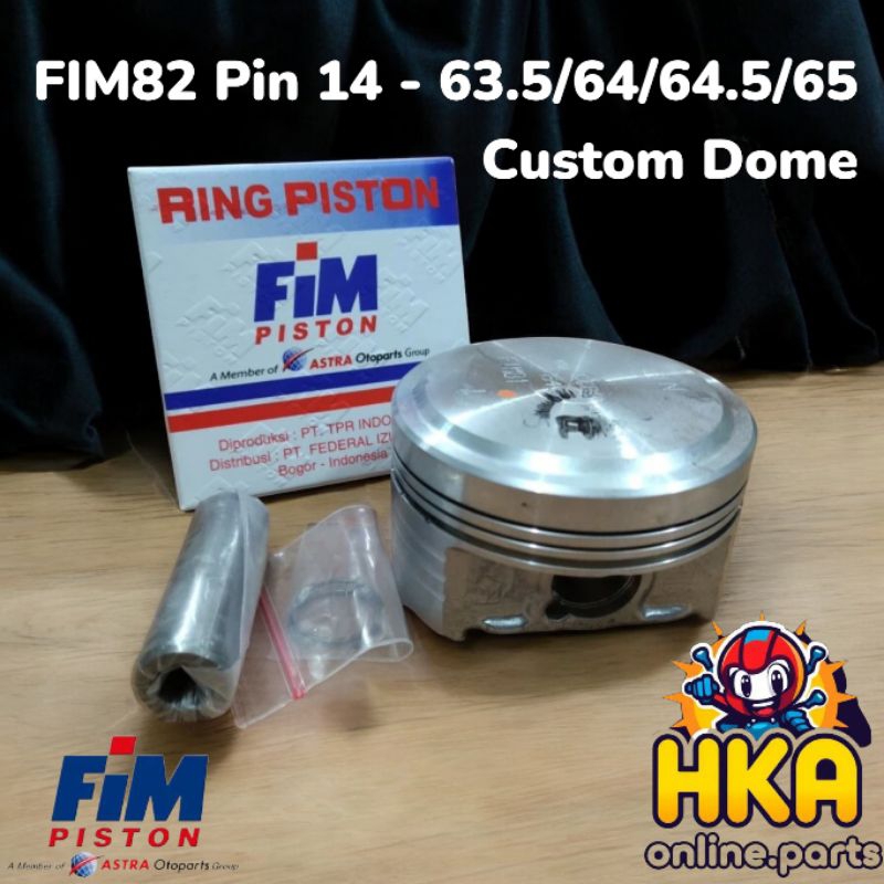 Jual FIM Piston Kit Set Pin 14 Custom Dome 63.5 64 64.5 65 Mentahan ...