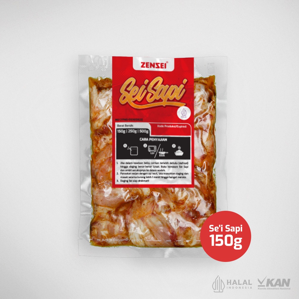 Jual Sei Sapi Asap – Daging Sapi Asap Gurih & Lezat Zensei 150/250/500 ...