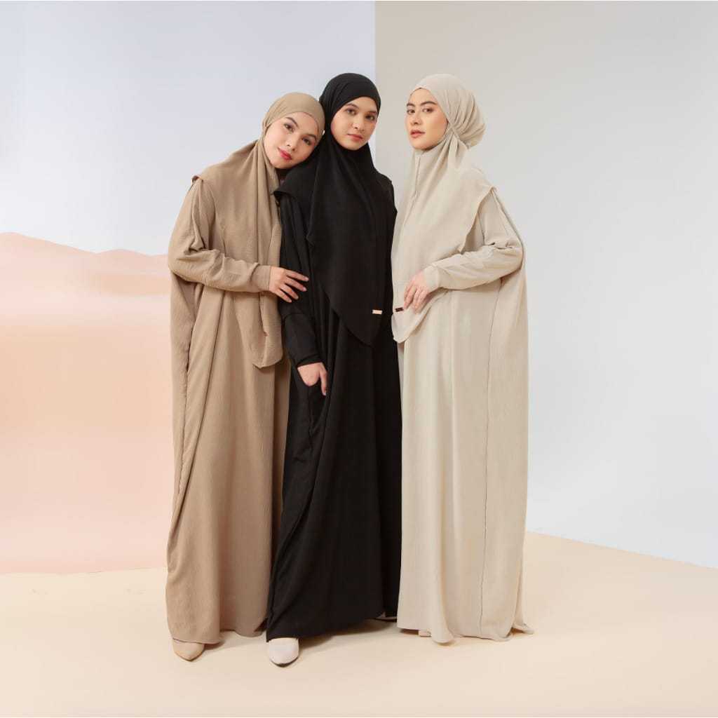 Jual Hafsha Abaya Set (Gamis Umroh Haji Abaya Set Kerudung) | Shopee ...
