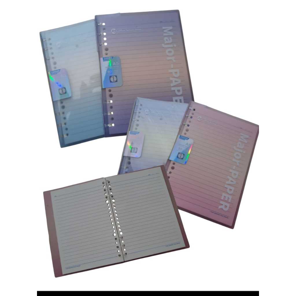 Jual Binder Book A5 Slim Ring Book Cover Transparan Warna 60 Lembar ...
