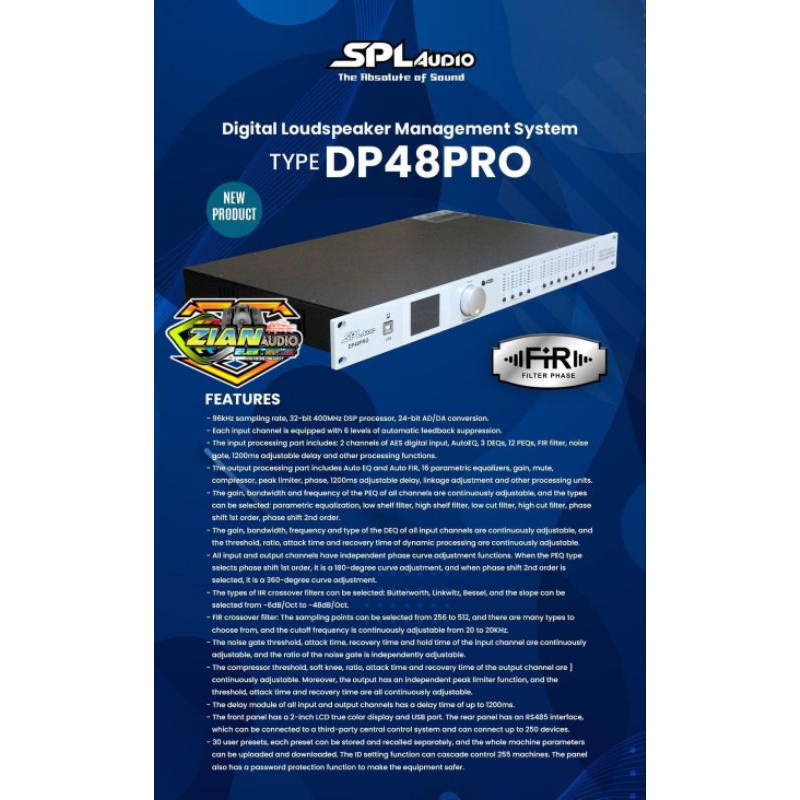 Jual SPL Audio Digital Loudspeaker Management System DP48PRO FIR ...