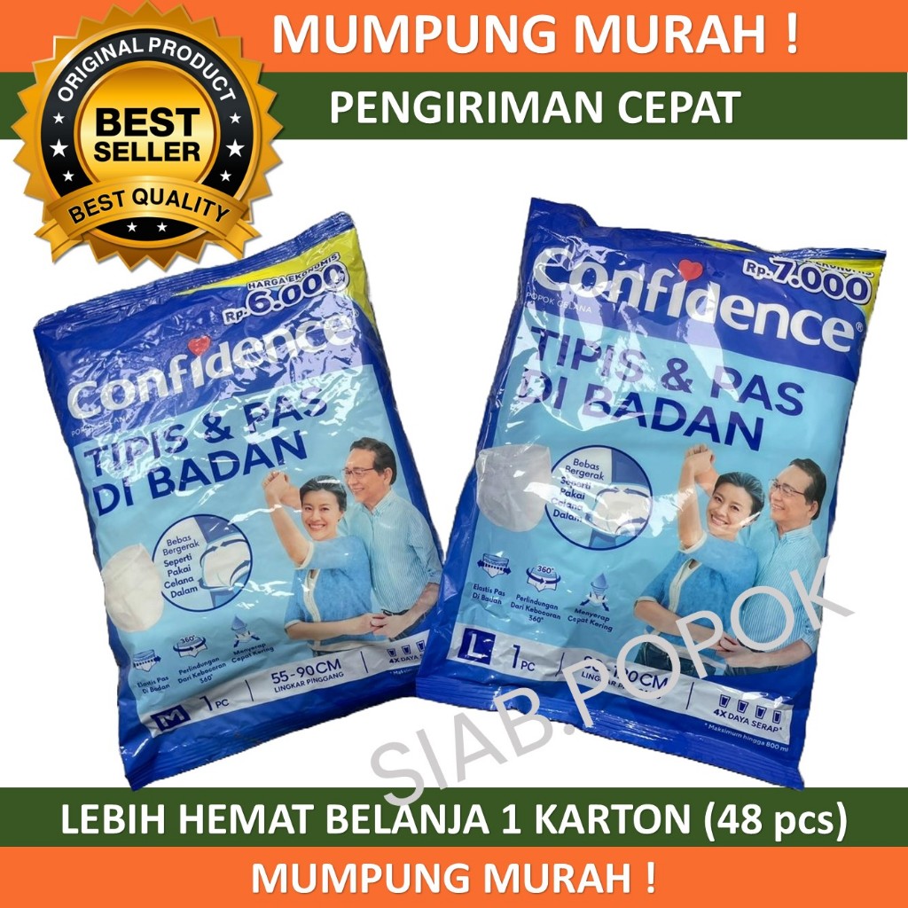 Jual Confidence Popok Celana Popok Dewasa Satuan M L XL Sachet Renceng ...