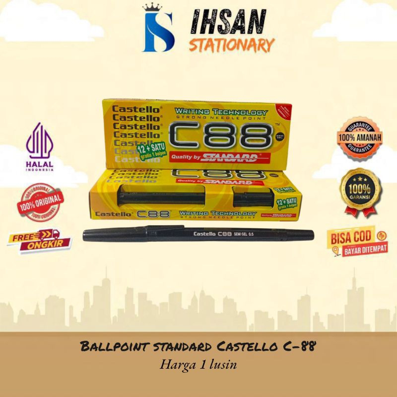 Jual Balpoint Murah Standard Castello C88 Isi 12 Pcs (1 Lusin) | Shopee ...