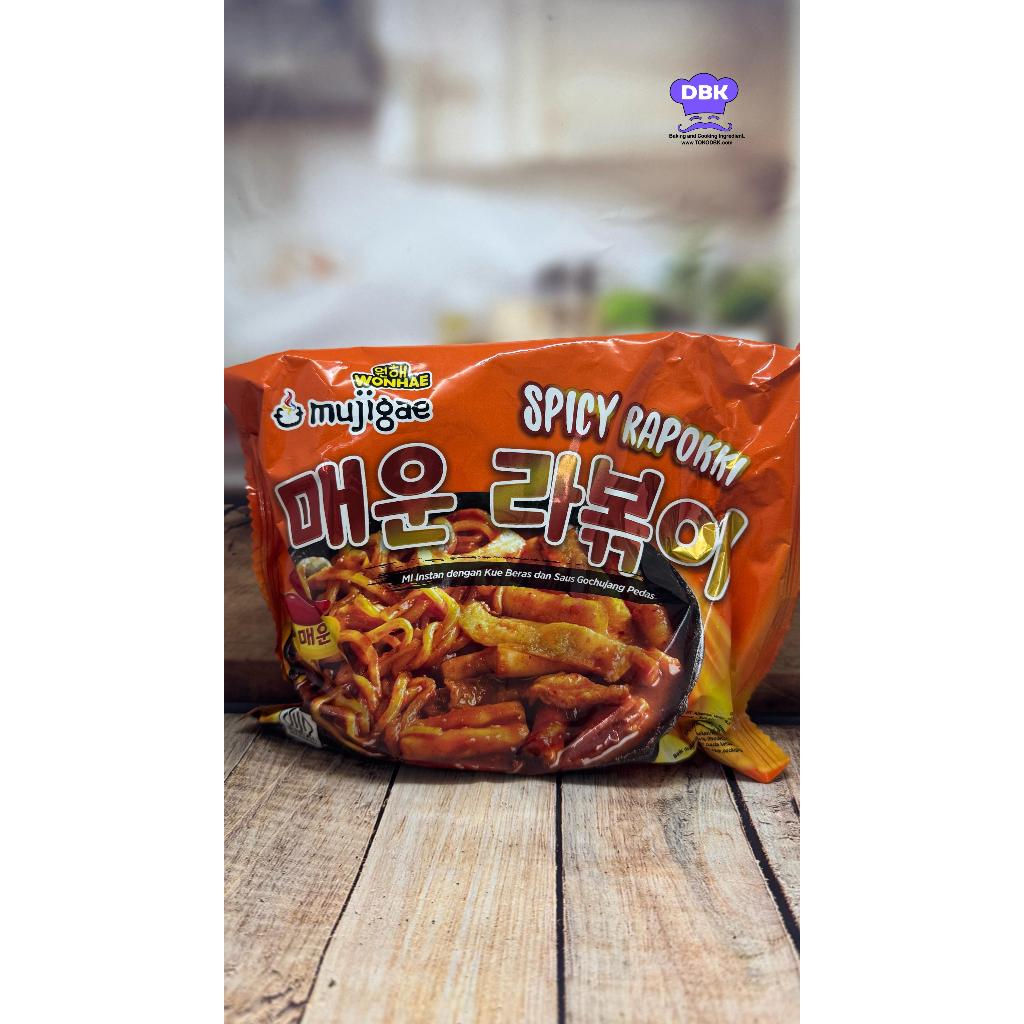 Jual Mujigae Spicy Rappoki 260gr Mie Dan Kue Beras saus gochujang Pedas ...