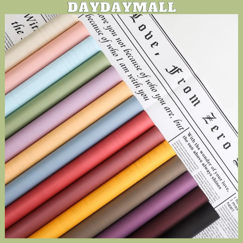 Jual Bicolor Buff Newspaper Cellophane Koran Kertas Bunga Wrapping ...