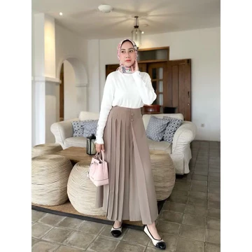 Cilliea Kulot Pleats. Celana Kulot Casual Fit Higwaist Furano Premium