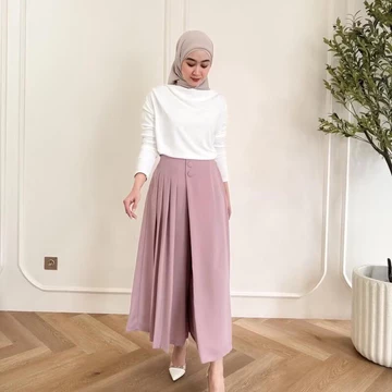 Cilliea Kulot Pleats. Celana Kulot Casual Fit Higwaist Furano Premium