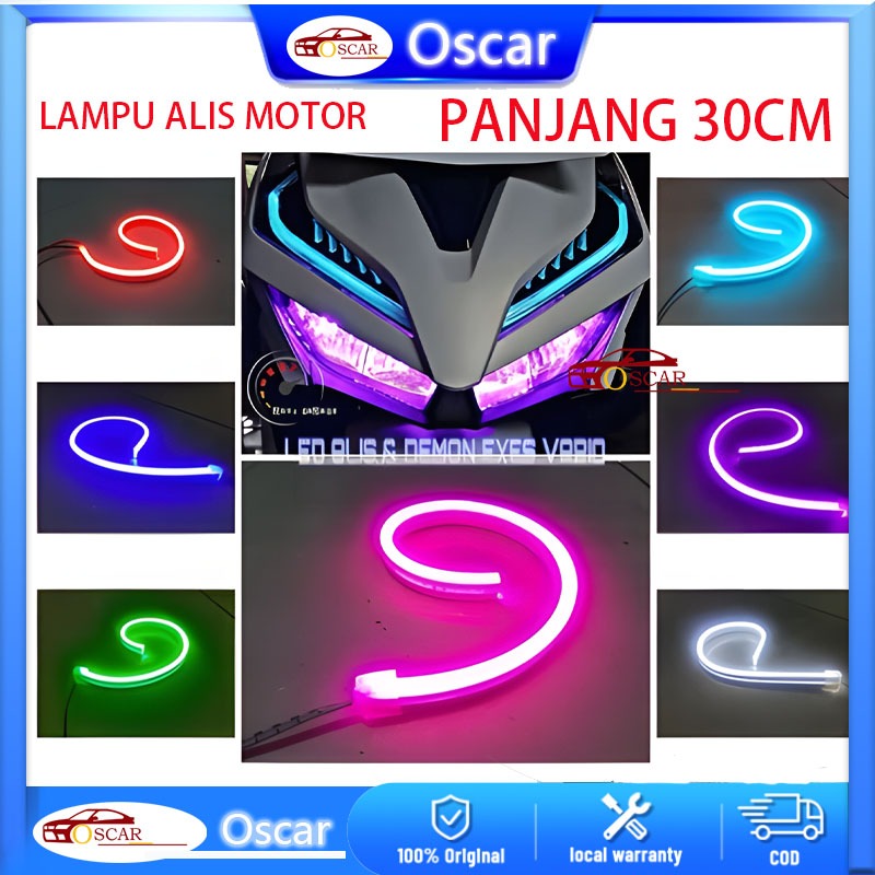 Jual LAMPU ALIS MOTOR DAN MOBIL NEON FLEX DRL ALIS FLEXSIBLE 30CM 45cm ...
