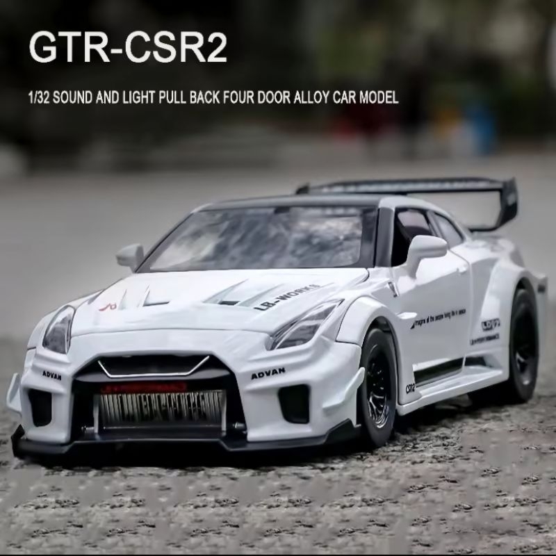 Jual Diecast Mobil Nissan GTR R35 Liberty Walk CSR2 LBWK Skala 1:32 BMB ...