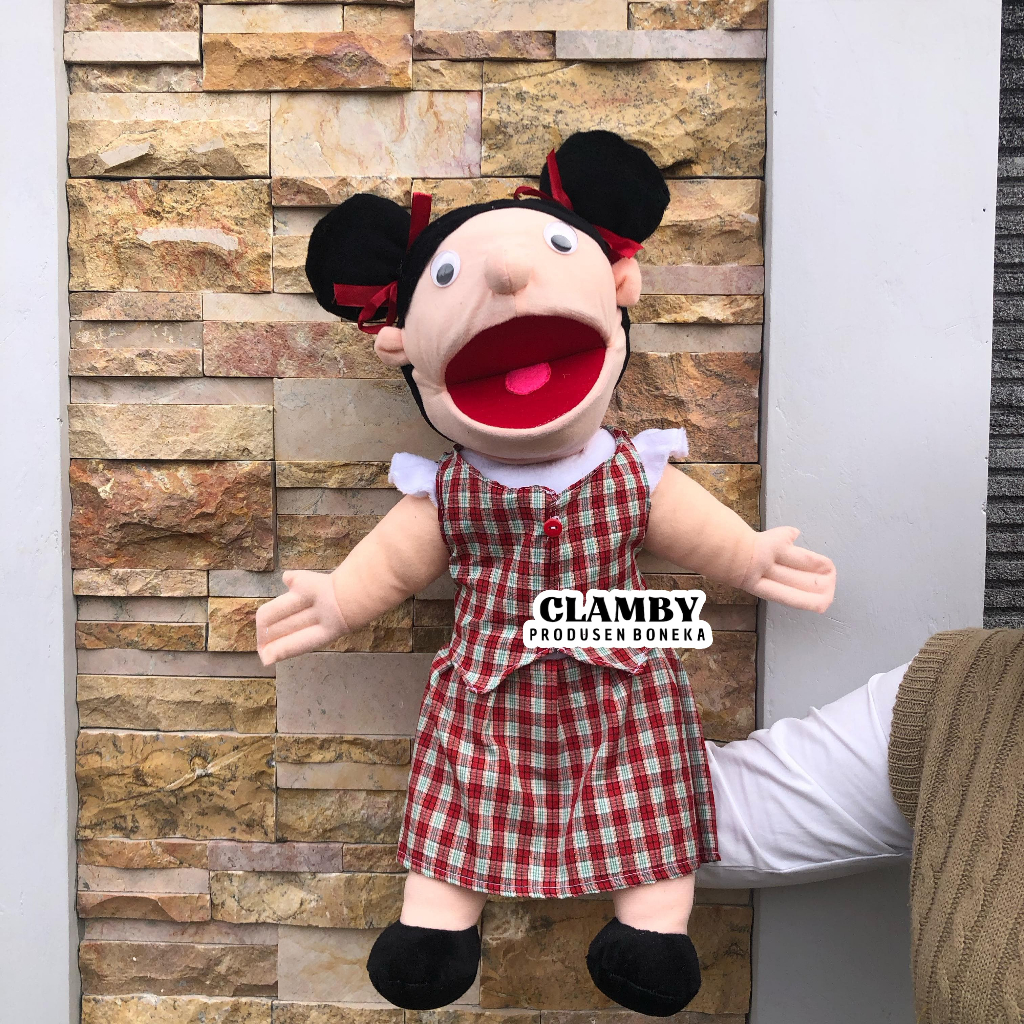 Jual Boneka Tangan Muppet Siswa Cewek Kotak Merah| Hand Puppet | Mainan ...
