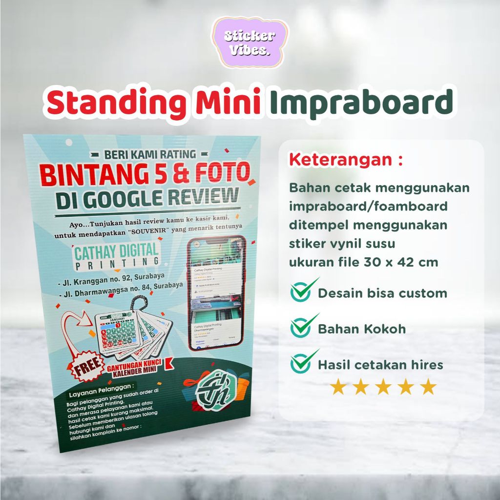 Jual Mini Standing Promosi | Standing Foamboard/Impraboard Mini ...