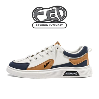 FED Sepatu Sneakers Toyohashi Navy Cream Hijau Biru Blue Kets Pria Wanita Kasual Ringan Kekinian