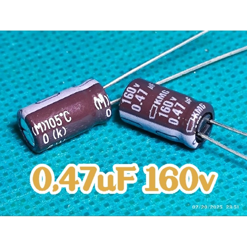 Lotto Da 5 Condensatori A Film Panasonic ECQ-E4474KZ - 0,47uF 400Vdc Poliestere Metallizzato