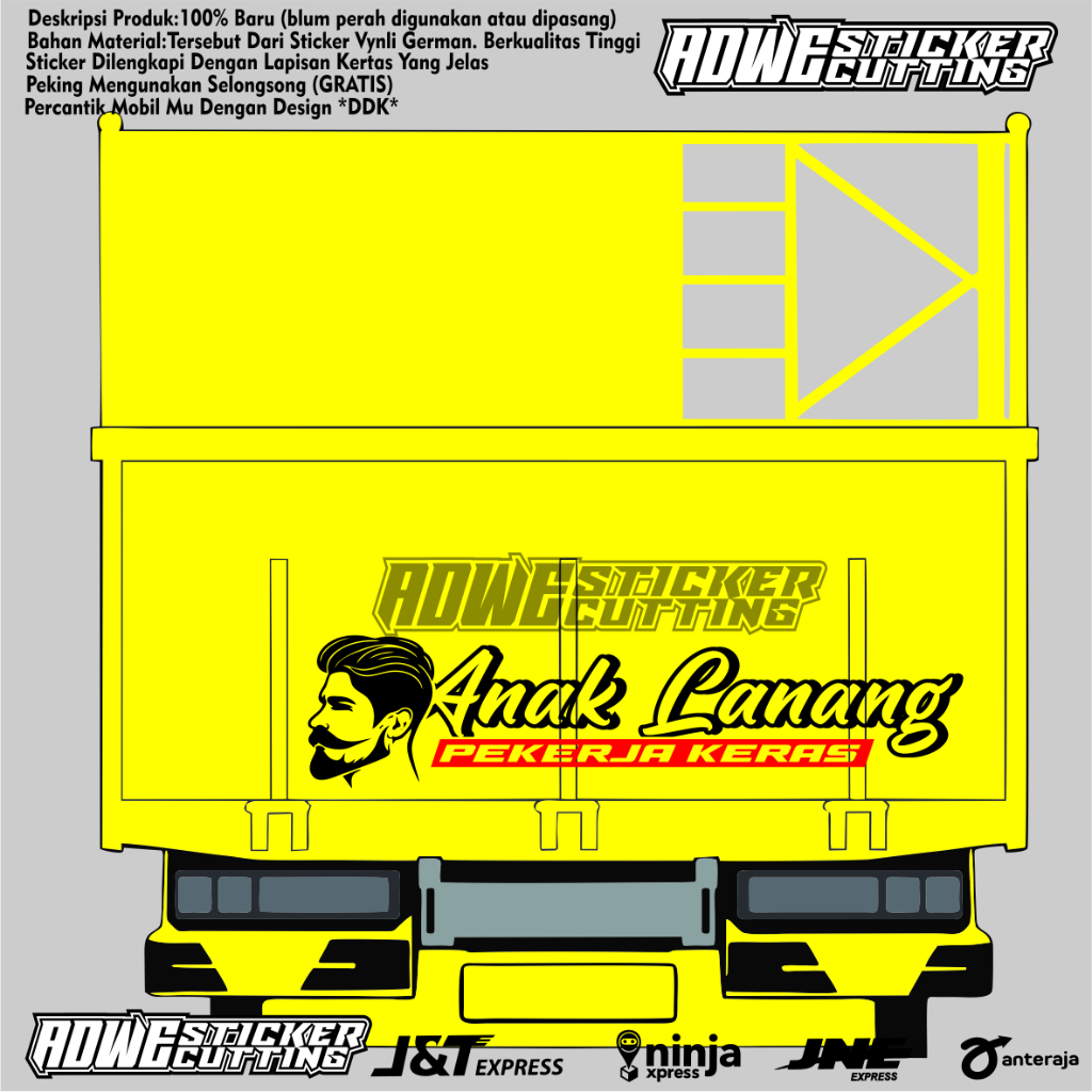 Jual Sticker Pintu Belakang Mobil L300 Grand Max Truk Sticker Cutting ...