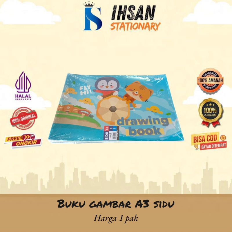 Jual Buku Gambar Sidu A3 isi 5 buku (1 Pack) | Shopee Indonesia