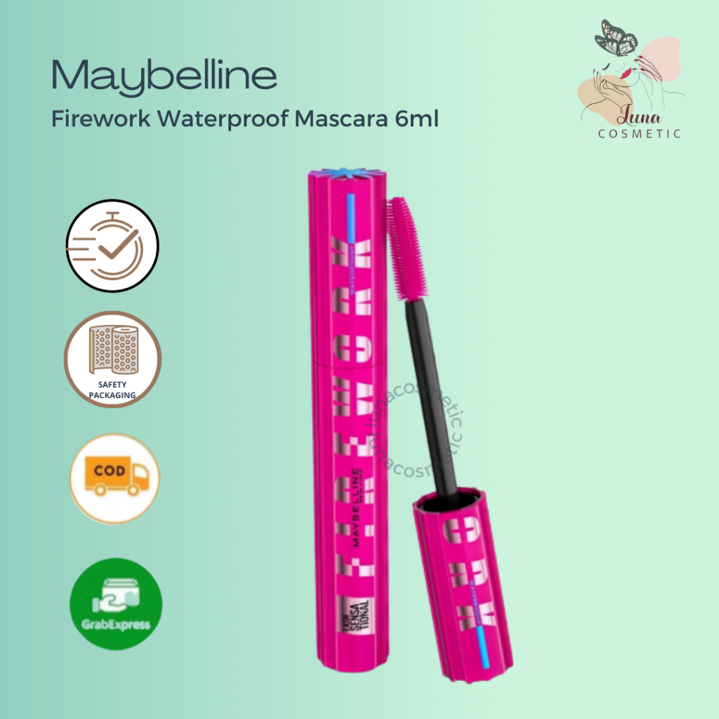 Jual Maybelline Firework Waterproof Mascara 6ml | Shopee Indonesia