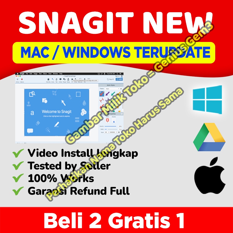 Jual Snagit WIN MAC TerUpdate GeniusGen3 | Shopee Indonesia