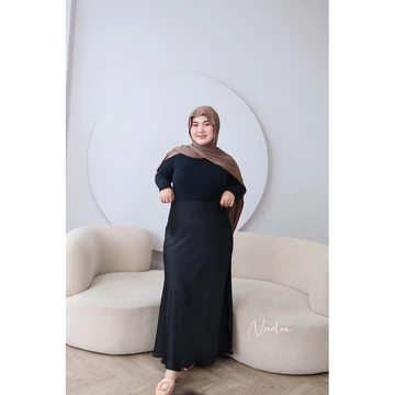 Rok Satin Long Skirt Premium Jumbo Xl 4xl By Nucleastyle