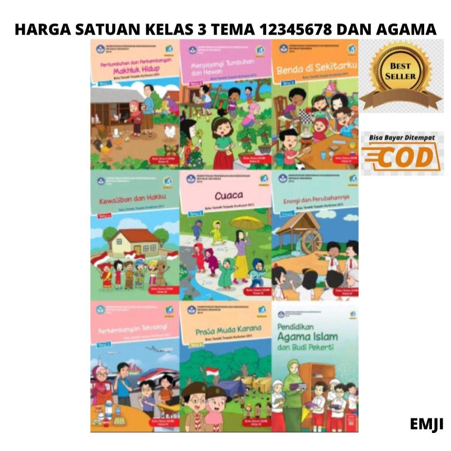 Jual Buku Tematik Kelas 3 Tema 8 Praja Muda Karana Revisi 2018 ...