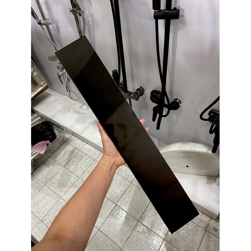 Jual list plin 10x60 hitam polos | Shopee Indonesia