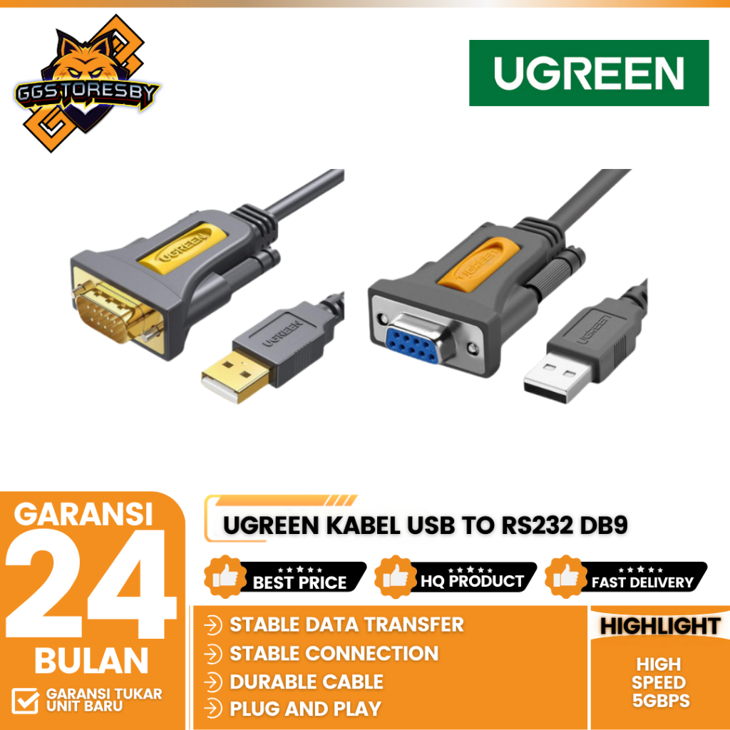 Jual Ugreen Kabel Usb To Rs232 Db9 Serial Converter Adapter Rs-232 ...