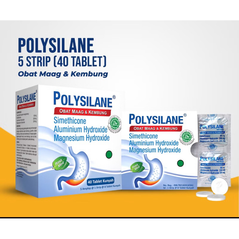 Jual Polysilane Tablet Kunyah / 1 box 5 Strip @8 Tablet | Shopee Indonesia