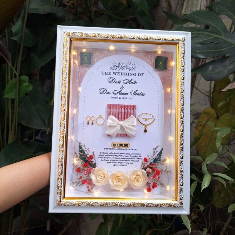 Jual BINGKAI MAHAR 3D | FRAME MAHAR 3D| FRAME MAHAR MAWAR SATIN MURAH ...