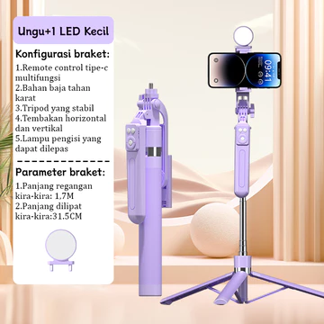 TOOREA B16 170cm Selfie Stick Tripod Tongsis HP Kamera DSLR Tongsis HP Holder Dengan 7 Tombol
