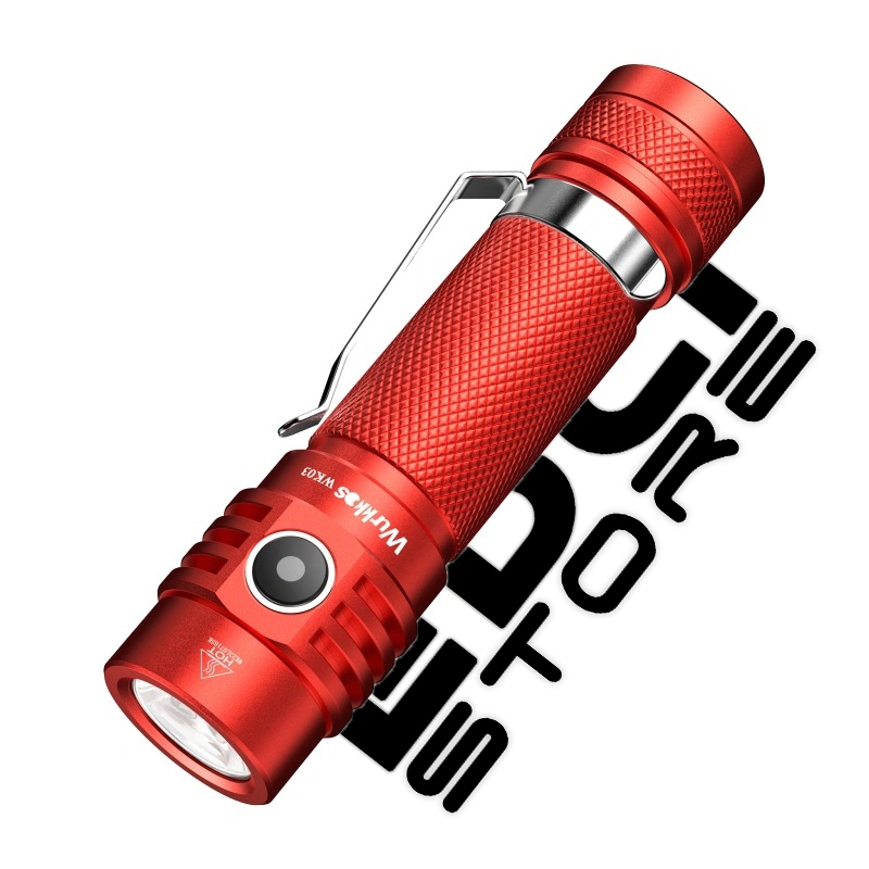 Jual Senter Wurkkos WK03 Merah/Red, SST40, 1800 Lumens, USB Type-C ...
