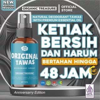 ORGANIC TREASURE - TAWAS ORIGINAL Deodorant Spray  [70 ML] Penghilang Bau Badan Ketiak Alami & Premium