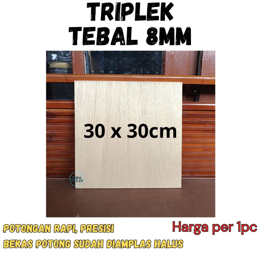 Jual TRIPLEK P30 L30 (cm) TEBAL 8mm MULTIPLEK PAPAN KAYU LAPIS PLYWOOD ...