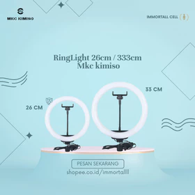 RingLight 1an 1Paket Ringlight 33CM Mode 3 Warna Tripod 2.1M Live Streaming Selfie IMMORTALL