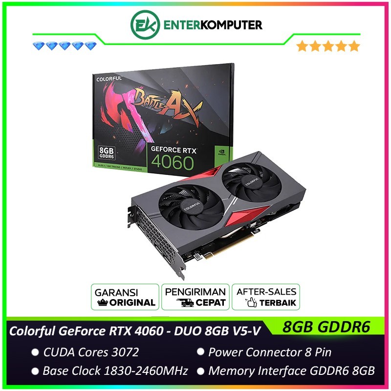 Jual Colorful GeForce RTX 4060 8GB GDDR6 DUO 8GB V5-V | Shopee Indonesia