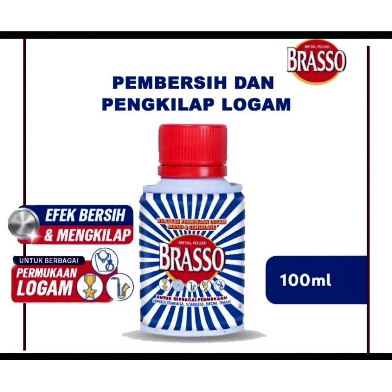 Jual BRASSO metal polish poles logam original 100 ml | Shopee Indonesia