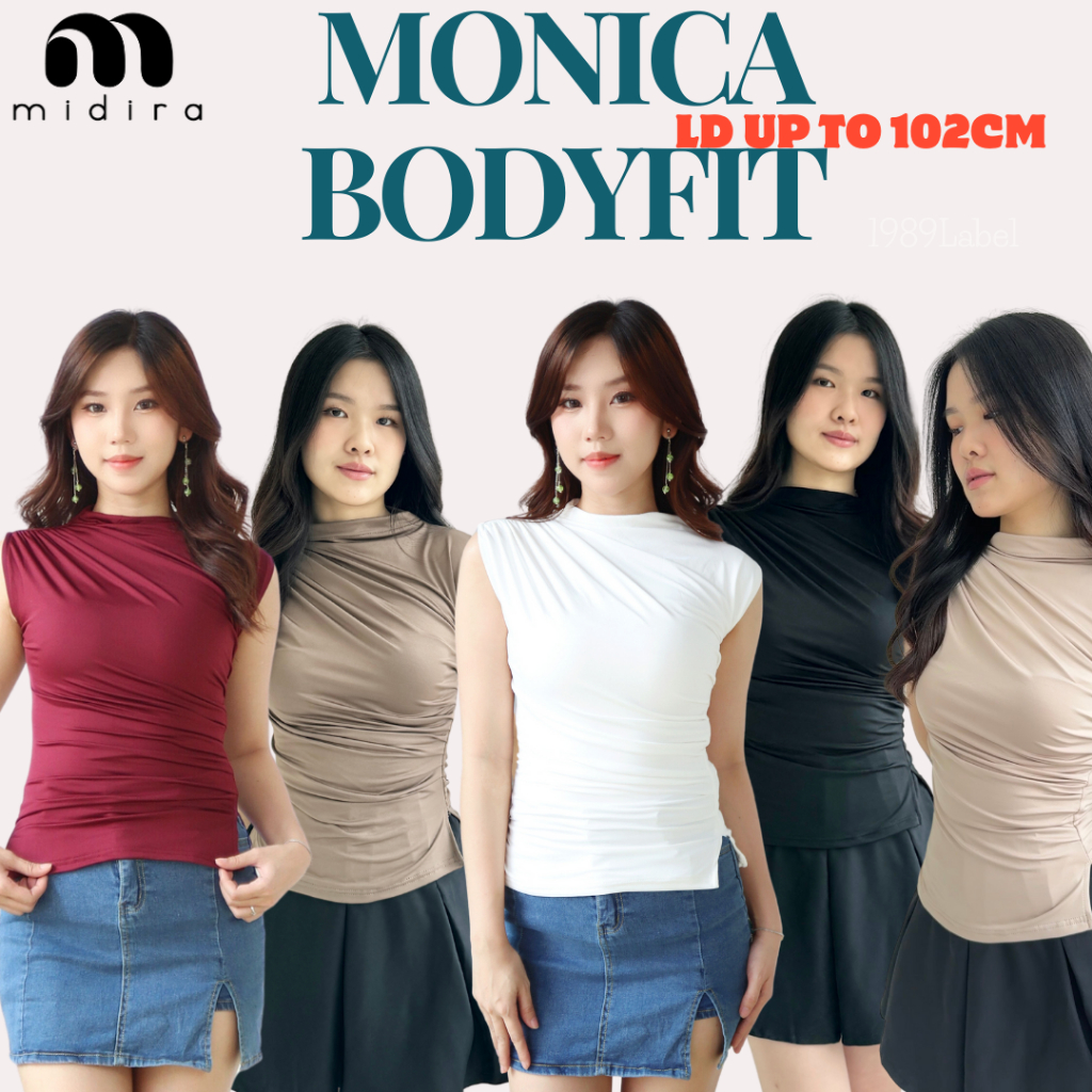 Jual Monica Bodycon Top Bodyfit Pas Body U Can See Premium | Shopee ...