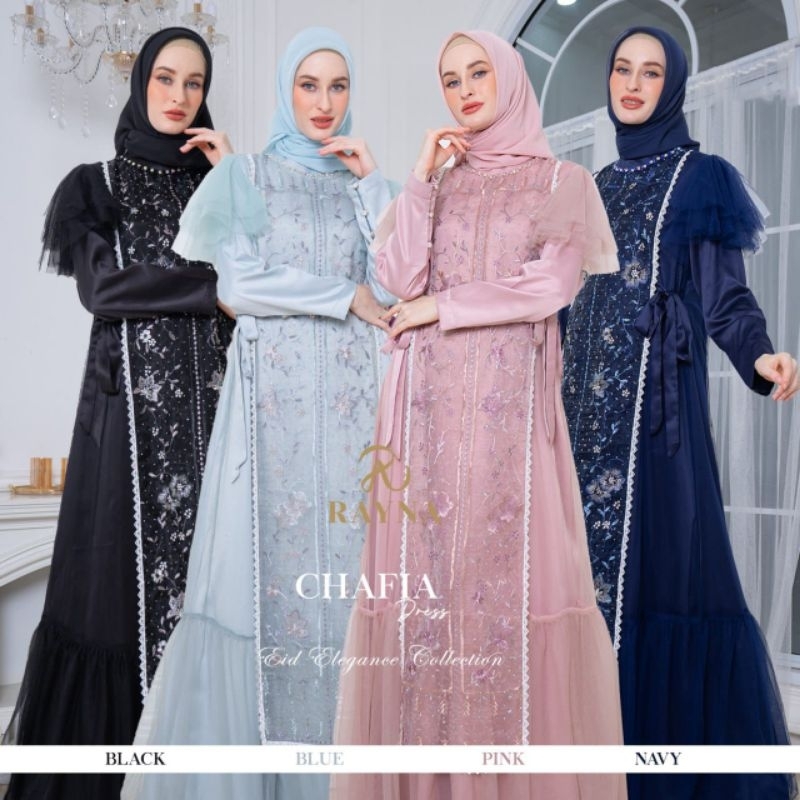 Jual Chafia dress ied elegance rayya series original Rayna | Shopee ...