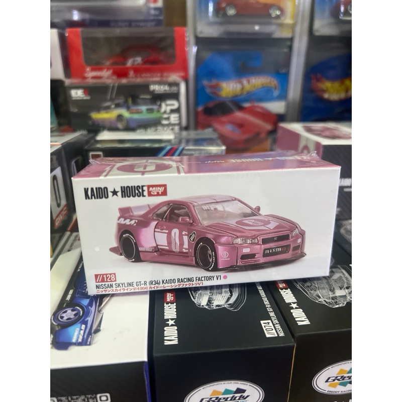 Jual mini gt kaido nissan skyline r34 pink | Shopee Indonesia