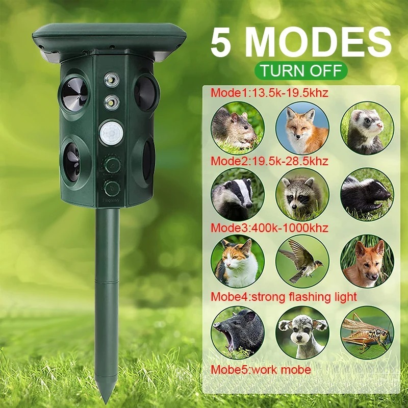 Jual Solar Ultrasonic Repeller 2024 Animal Deterrent Devices Outdoor ...