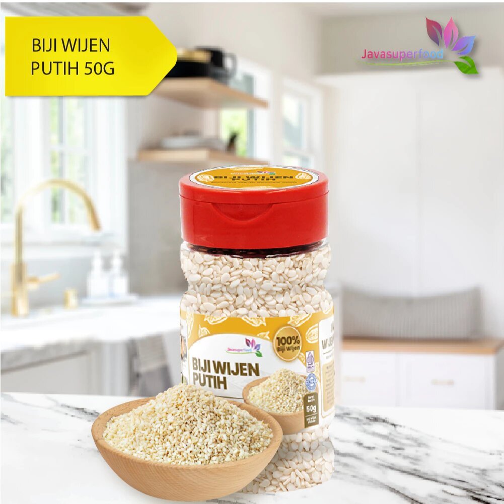 Jual [HALAL] BIJI WIJEN PUTIH 100% 50G/ WHITE SESAME SEEDS | Shopee ...