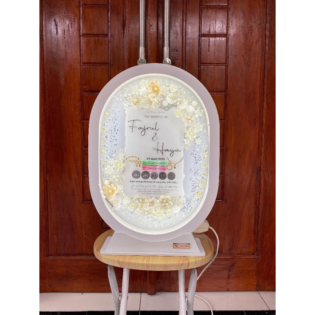 Jual 1-2 HARI JADI Mahar Resin Oval Standing mewah premium mahar ...