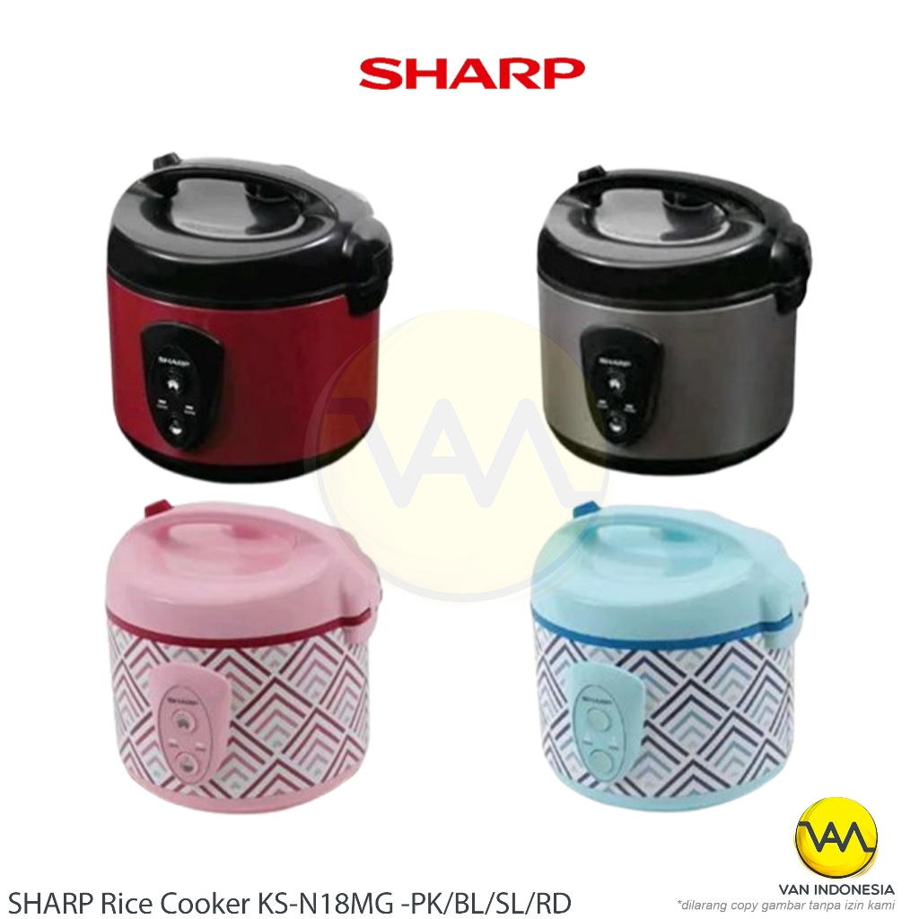 Jual SHARP Rice Cooker 1.8L KS-N18MG-PINKK/BLUE/SILVERL/RED Garansi ...