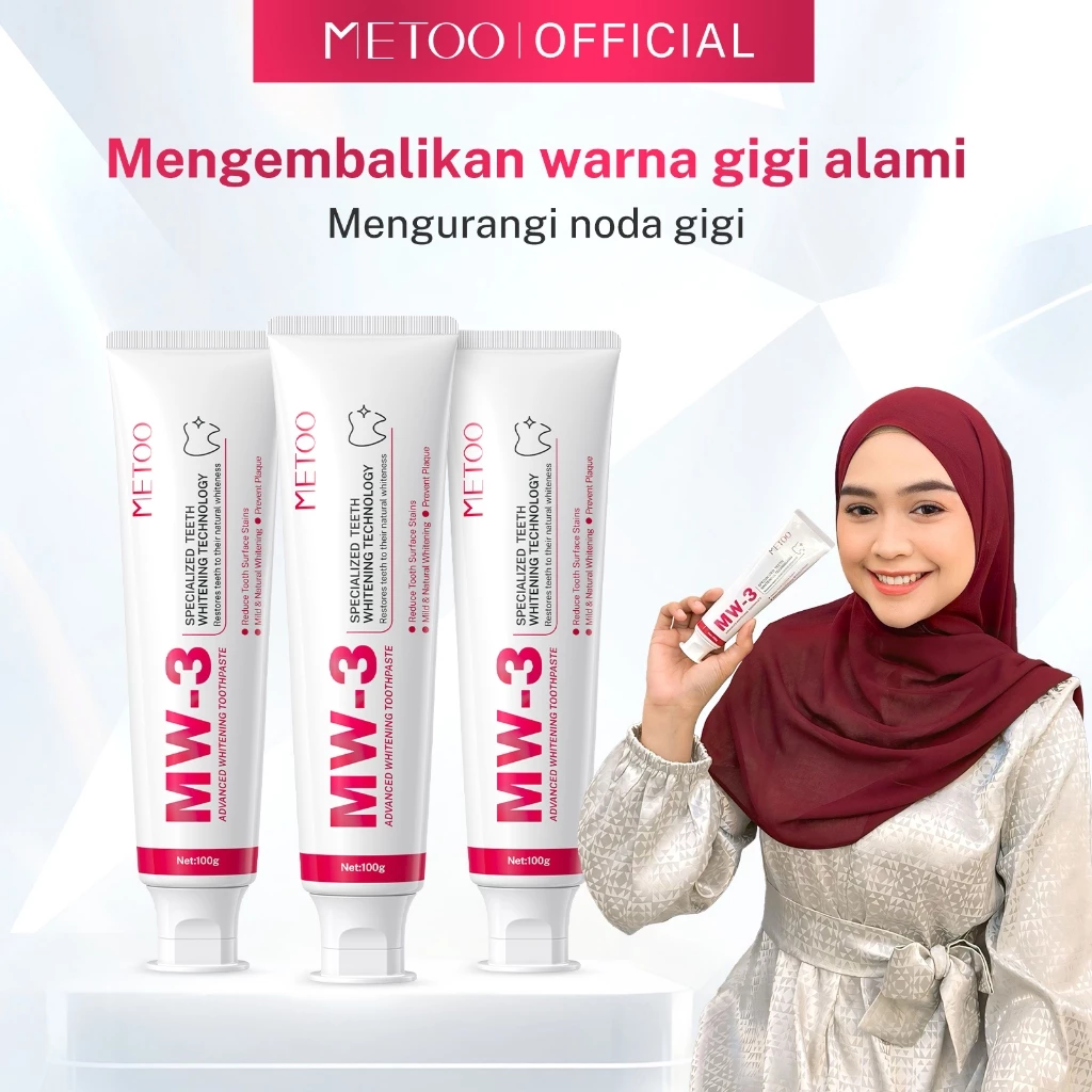 METOO MW-3 Advanced Whitening Toothpaste: Solusi Pemutih Gigi Aman & Efektif dalam 2 Minggu